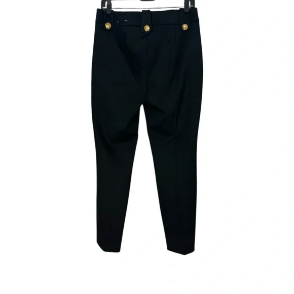 White House Black Market Black Skinny Pants with Gold Buttons - Picture 3 of 8